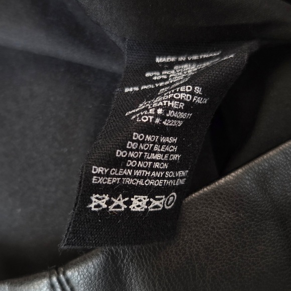 THEORY Bedford Mod Vegan Leather Sleeveless Shift Dress Black Women's Sz 4 6513 - Picture 8 of 9